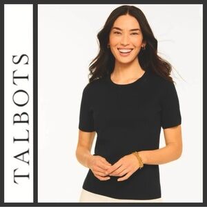 NWT Talbots Women's Classic Navy Crewneck Sweater